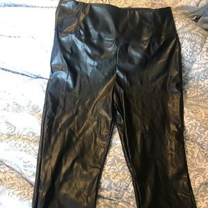 Never worn leather leggings